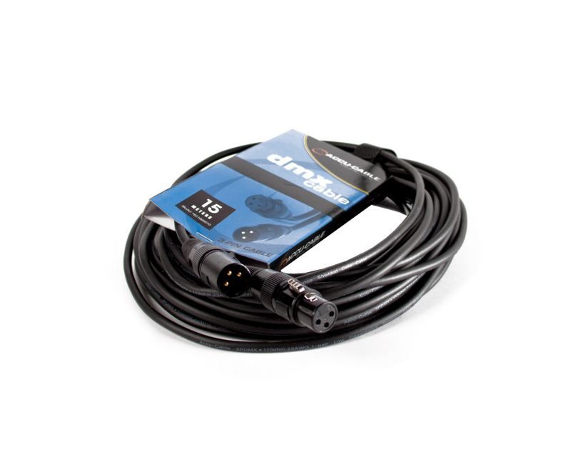 Accu-Cable AC-DMX3/15 3 p. XLRm/3 p. XLRf 15m DMX