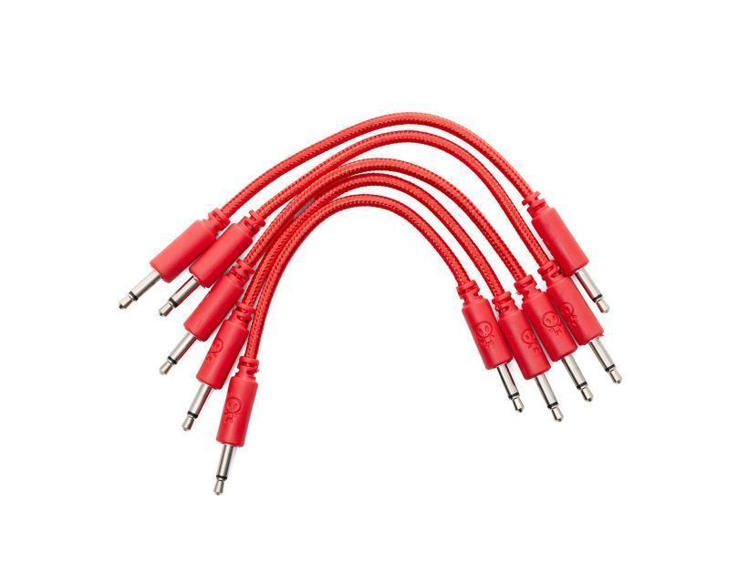 Erica Synths braided patch cables 10cm (5 pcs) red
