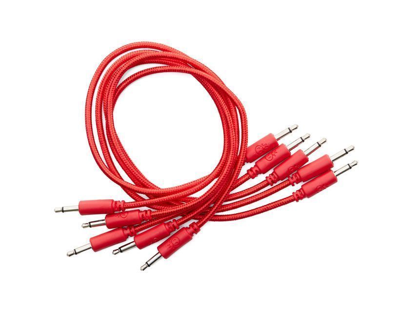 Erica Synths braided patch cables 20cm (5 pcs) red