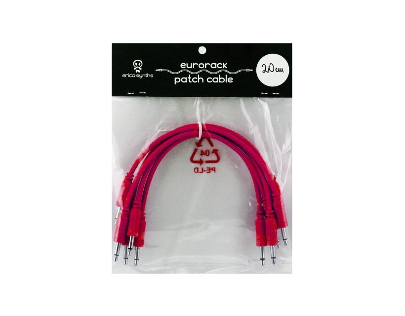 Erica Synths eurorack patch cables 20cm (5 pcs) red