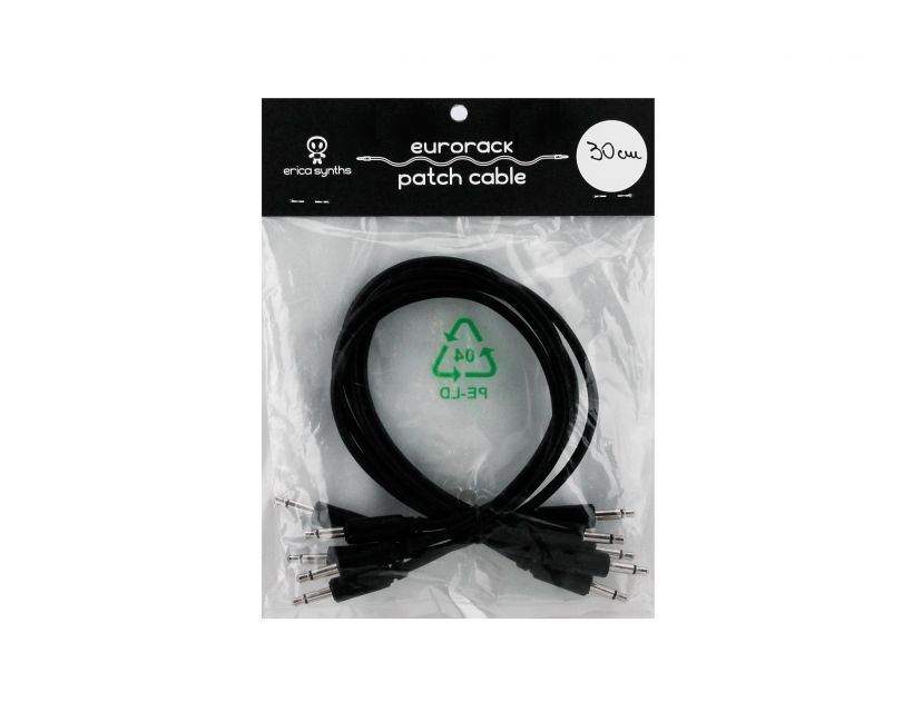Erica Synths Eurorack patch cables 30cm (5 pcs) black