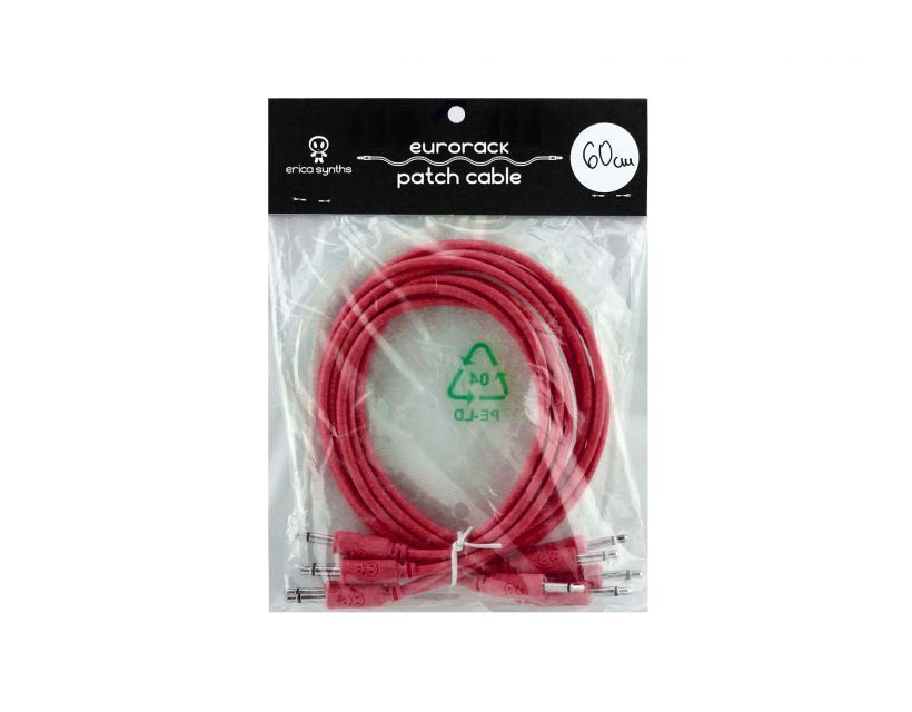 Erica Synths eurorack patch cables 60cm (5pcs) red