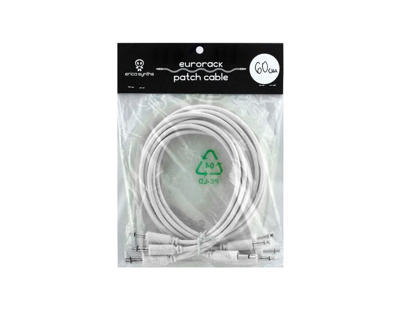 Erica Synths eurorack patch cables 60cm (5pcs) white