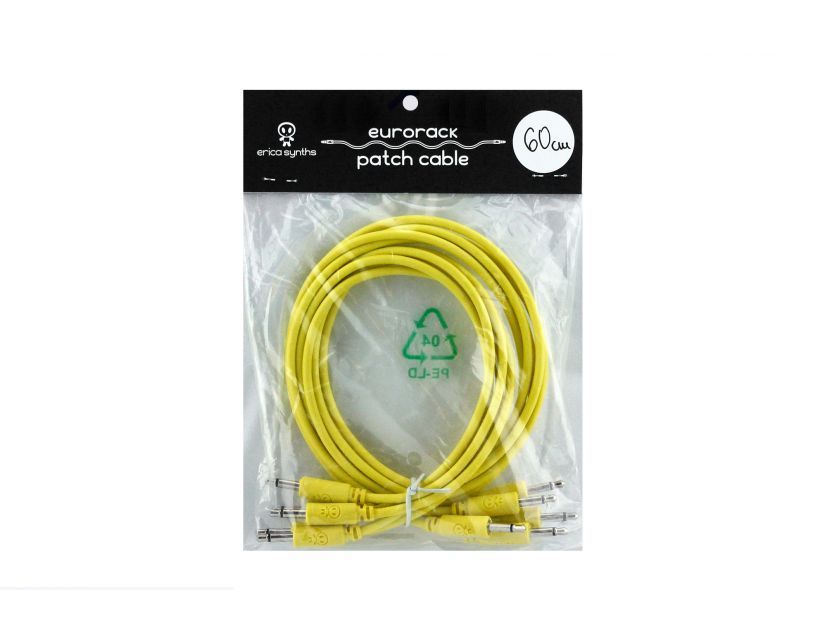 Erica Synths eurorack patch cables 60cm (5 pcs) yellow