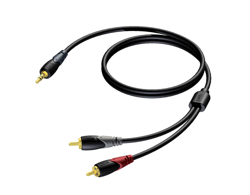 Procab 3.5 mm Jack male stereo - 2 x RCA/Cinch male 20 meter