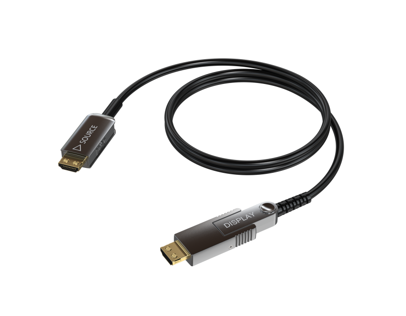 Procab HDMI A male - HDMI A male/HDMI D (Micro-HDMI) male - Active optical - Fixed and detachable connector 10 meter
