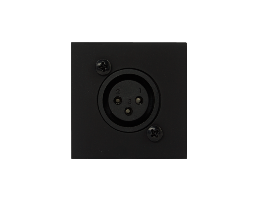 Procab Connection Plate - D-Size Xlr Female - 45x45mm - Black