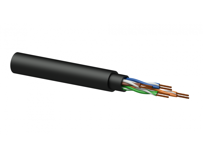 Procab Networking cable - CAT5E - U/UTP - flex 0.22 mm² - 24 AWG - HighFlex™ 1m wooden reel