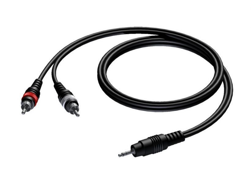 Procab 3.5 mm Jack male stereo - 2 x RCA/Cinch male 10 meter