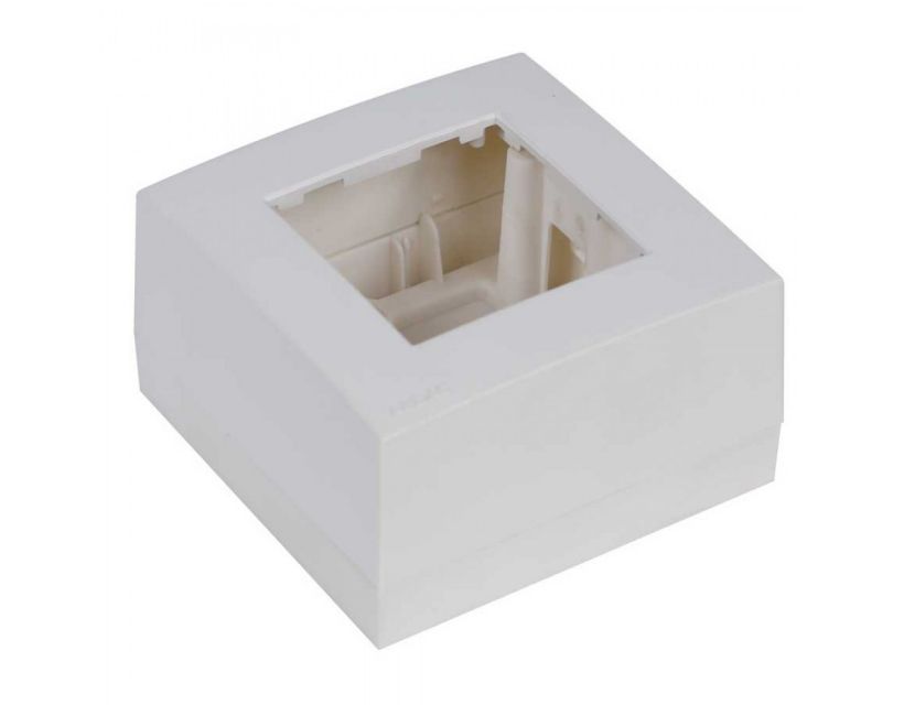 Procab Surface mount box single 45 x 45 mm White version