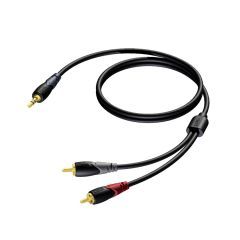 Procab 3.5 mm Jack male stereo - 2 x RCA/Cinch male 15 meter