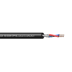 Procab Balanced microphone cable - flex 2 x 0.20 mm² - EN50399 CPR Euroclass Cca-s1b,d1,a1, 1m