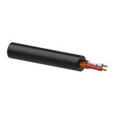 Procab Balanced microphone cable - flex 2 x 0.23 mm²- 24 AWG 100 meter, black