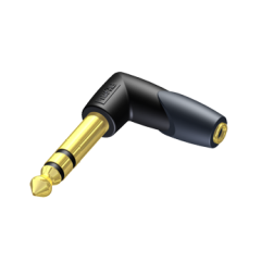 Procab Adapter - 3.5 mm Jack female - 6.3 mm Jack male stereo - 90° angled