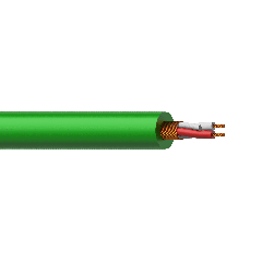 Procab Balanced microphone cable - flex 2 x 0.23 mm²- green, 1 m