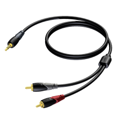 Procab 3.5 mm Jack male stereo - 2 x RCA/Cinch male 5 meter
